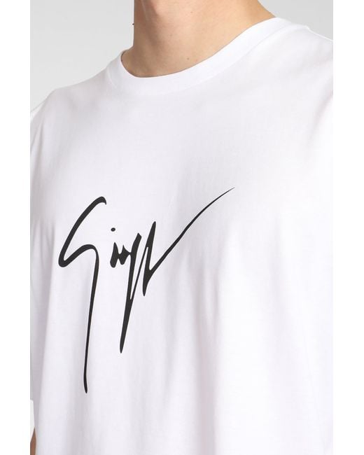 Giuseppe Zanotti T-shirt In White Cotton for Men | Lyst UK
