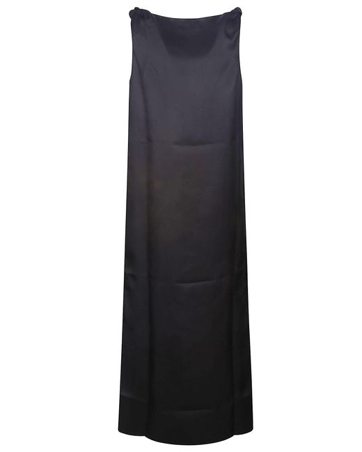 Loulou de Saison Black Moun Draped Sleeveless Dress