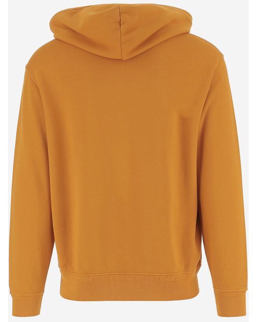 C P Company Orange Cotton Sweatshirt With Logo Sweatshirts for men