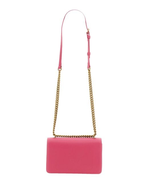 Pinko Pink Mini Love One Leather Bag