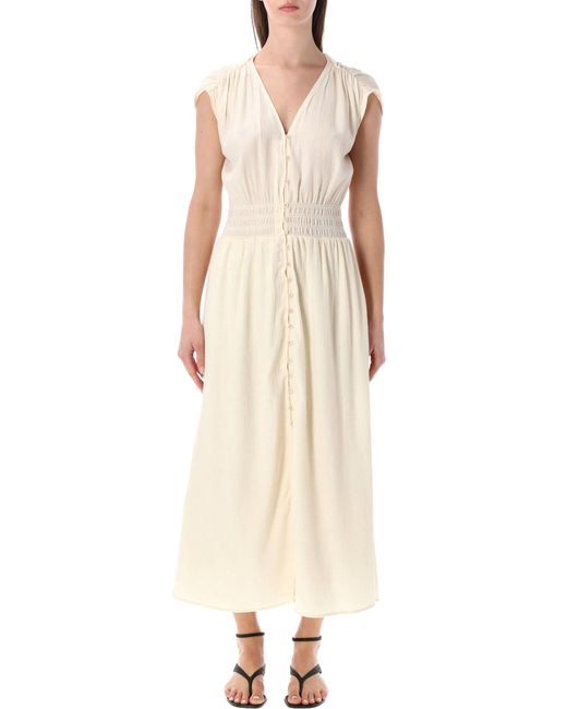 Sessun Natural Galiane Long Smocked Dress