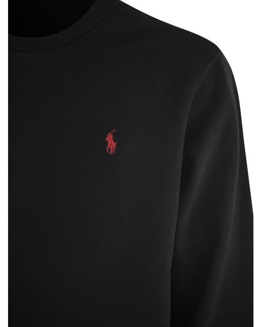 Polo Ralph Lauren Black Crew-neck Sweatshirt With Logo for men
