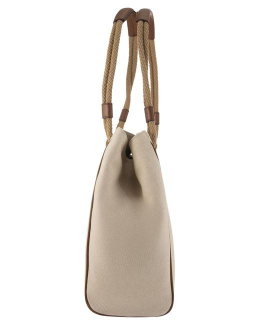 Michael Kors Natural Talia - Fabric Shoulder Bag