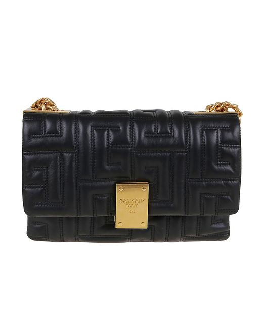 Balmain Leather 1945 Soft Bag Small in Black Lyst