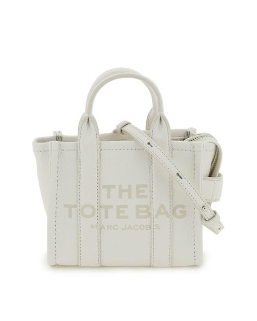 Marc Jacobs White 'the Leather Micro Tote Bag'