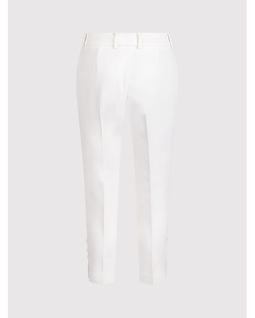 Ermanno Scervino White Tailored Crop Trousers