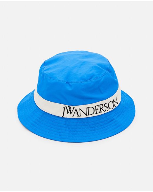 J.W. Anderson Blue Logo Bucket Hat for men