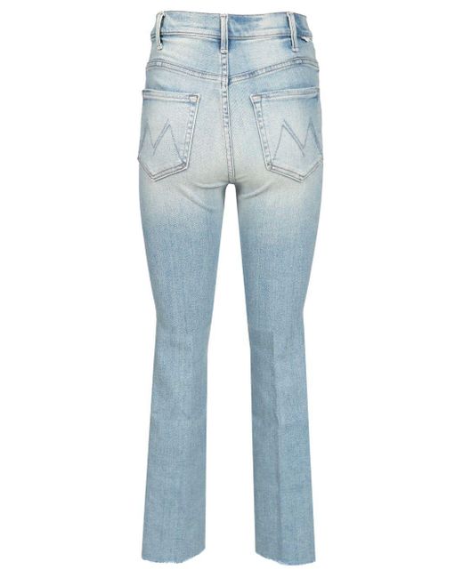 Mother Blue The Hustler Ankle Fray Jeans