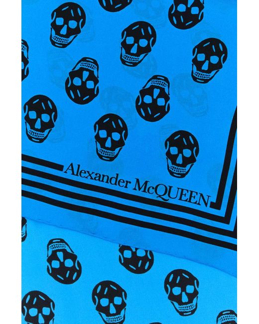 Alexander McQueen Blue Sciarpa for men