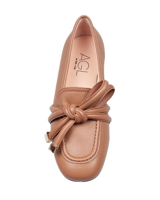 Agl Attilio Giusti Leombruni Brown Moccasin Ribbon Moc