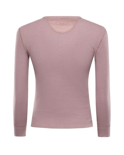 Chloé Pink Shirts Cotton