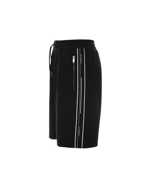 Givenchy Black Cotton Logo Shorts for men