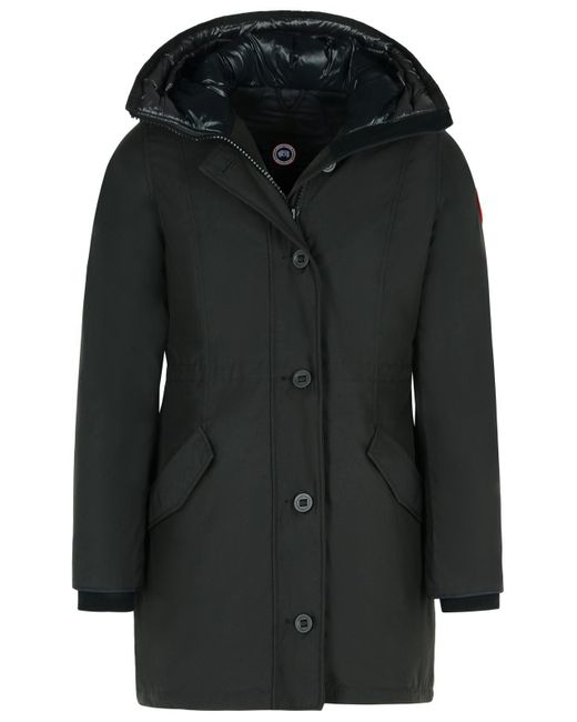 Canada Goose Feather Padded Hooded Parka Coat in Black Lyst UK