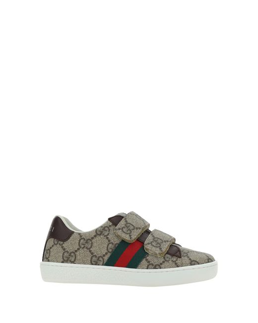 Gucci Natural Boys Jacquard Sneakers Upper: Polyurethane Trainers for men