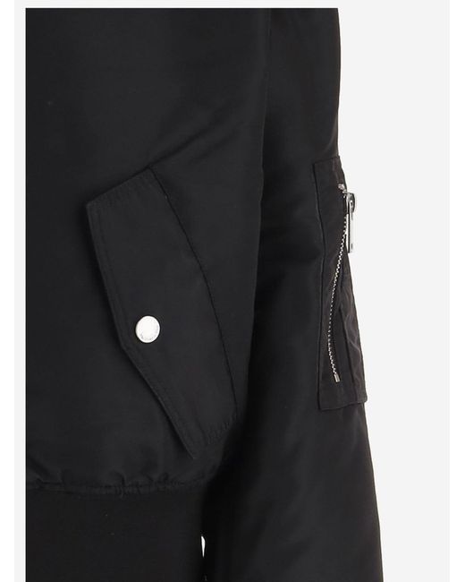 Frankie Shop Black Storm Cropped Bomber Jacket Polyamide