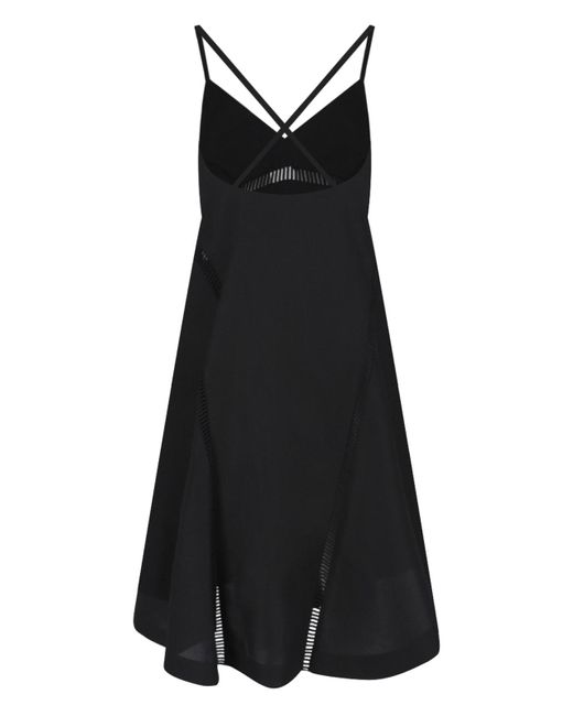 Sacai Black Crossover Mini Dress