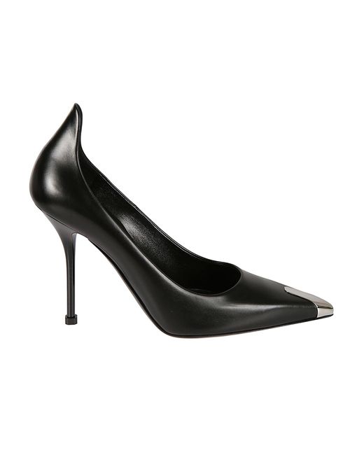 Alexander McQueen Metal Toe Pumps in Black/Silver (Black) | Lyst