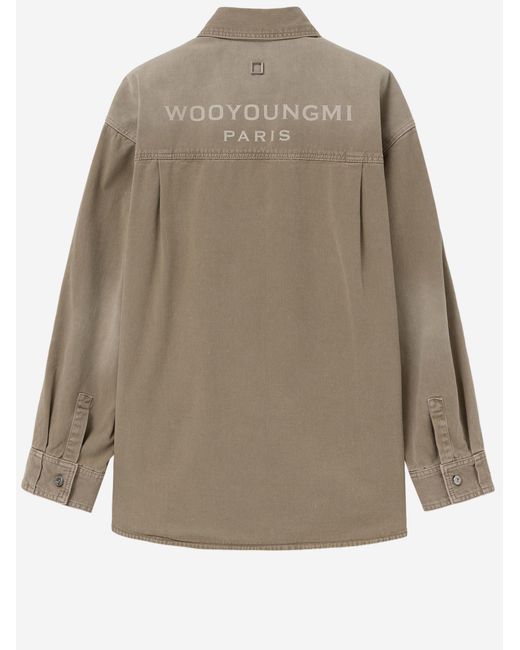 Wooyoungmi Natural Cotton Shirt With Logo for men