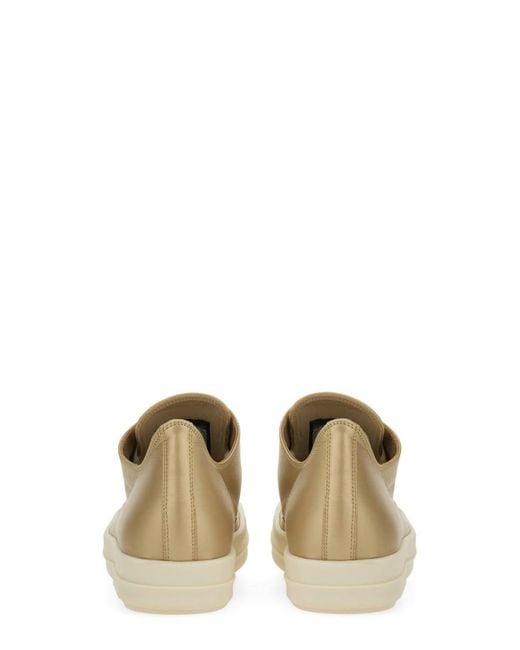 Rick Owens Brown Leather Sneakers