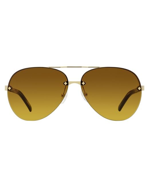 MCM Black Rimless Pilot Sunglasses Mw0027-H 32F- Melange 63Mm/ Metal/Plastic (Acetate)