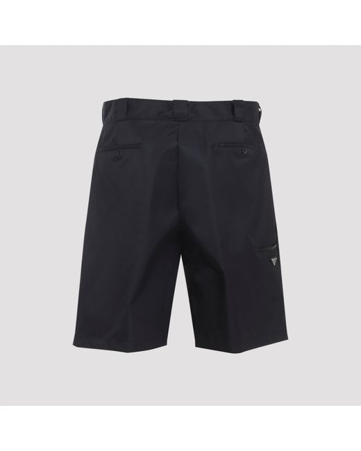 Prada Blue Re-Nylon Bermudas for men