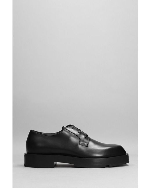 Givenchy Derby Squared Lace Up Shoes In Black Leather in Gray for Men Lyst