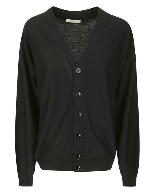Lemaire Black Relaxed Twisted Cardigan
