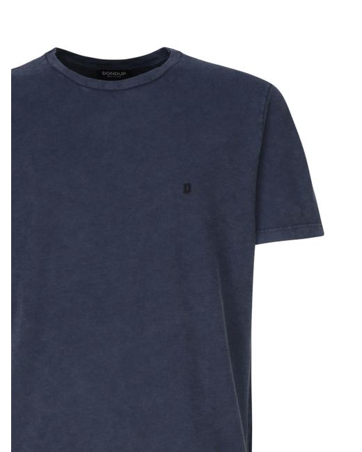 Dondup Blue Regular Jersey T-Shirt for men