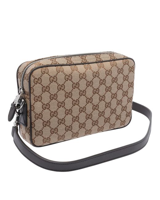 Gucci Metallic Small Gg Canvas Crossbody Bag for men