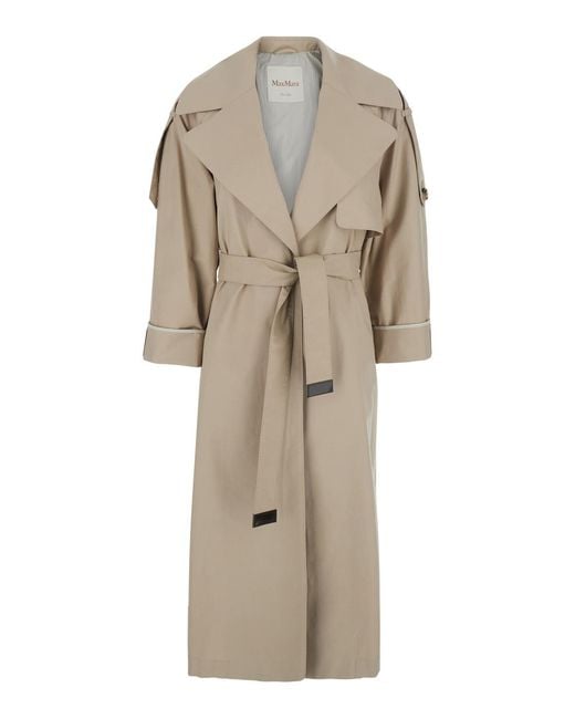 Max Mara Natural Trench Coat Cotton Blend