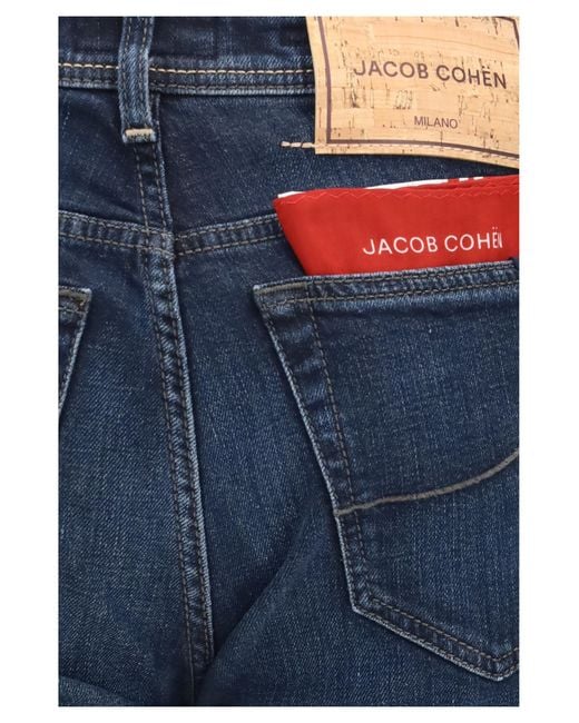 Jacob Cohen Blue Bard Super Stretch Denim Jeans Cotton; Elastane for men