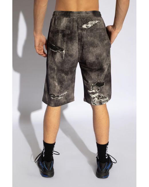 DIESEL Gray P-Ston-Short Shorts for men