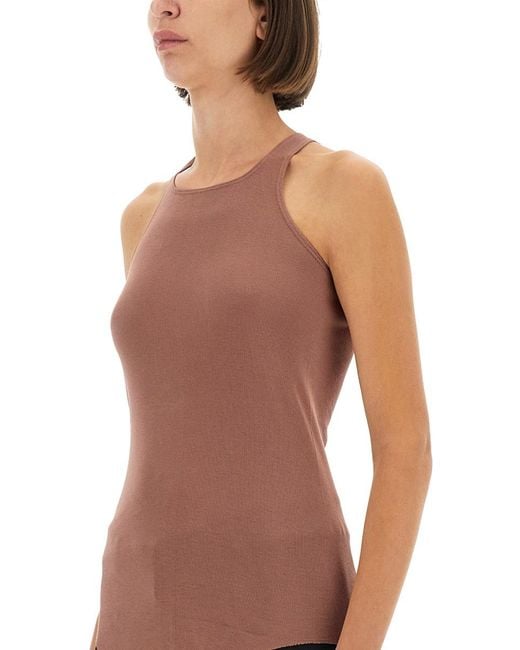 Rick Owens White Basic Tank Top Viscose
