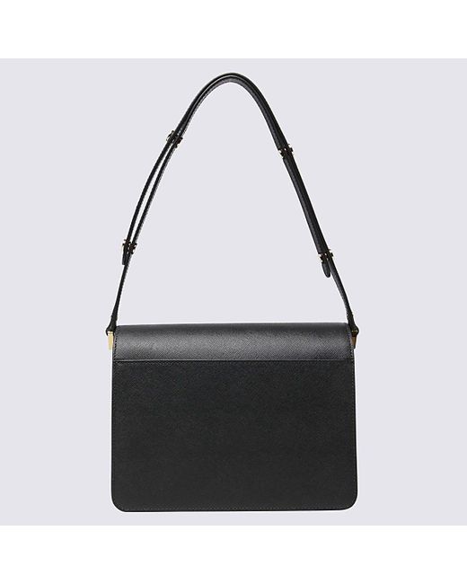 Marni Black Leather Trunk Shoulder Bag
