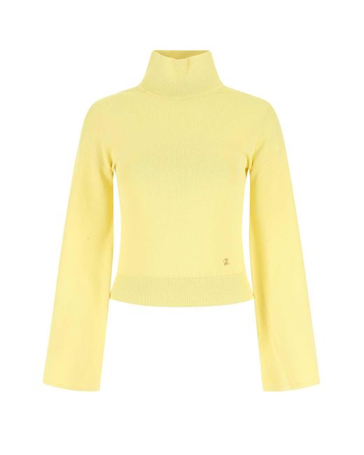 Loewe Yellow Pastel Stretch Viscose Blend Sweater