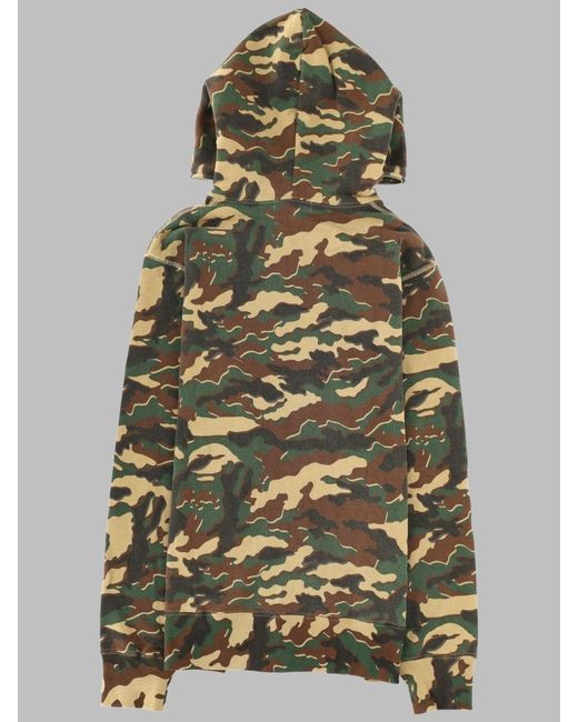 A Bathing Ape Gray Hoodie Glitch Woodland Cotton Sweatshirts for men
