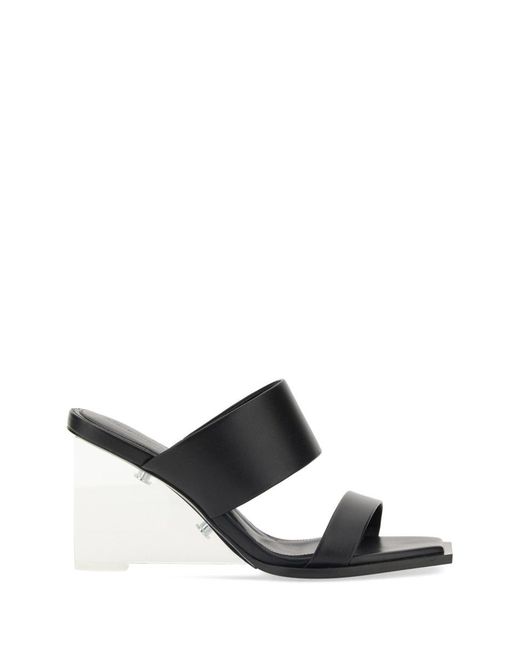 McQueen Red Leather Sandal With Plexiglass Heel