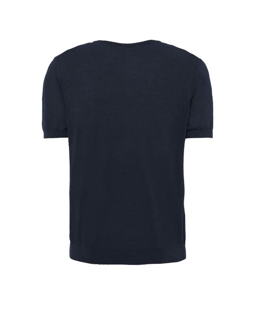 Malo Blue Cotton T-Shirt for men