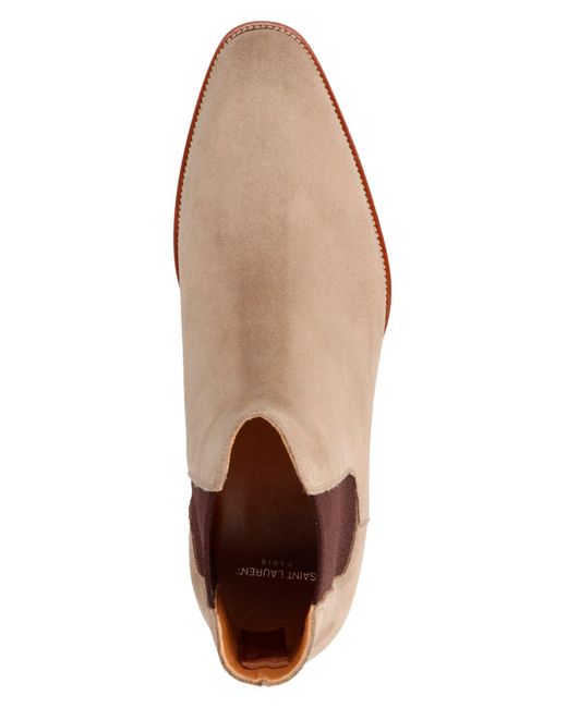 Saint Laurent Brown 'wyatt' Ankle Boots for men