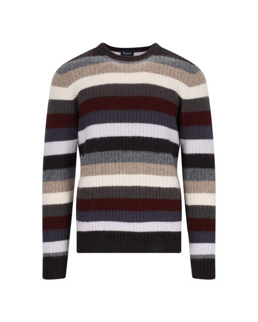 Drumohr White Sweaters Lambswool for men