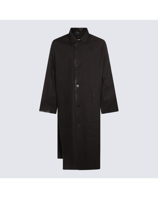 Maison Margiela Black Cotton Coat for men