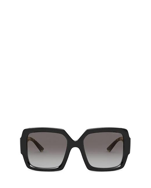 Prada Black Heritage Logo 54mm Polarized Gradient Square Sunglasses