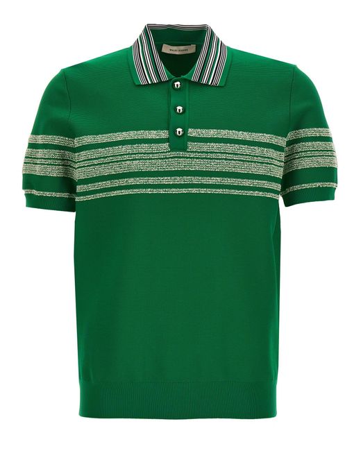 Wales Bonner Green 'Dawn' Polo Shirt for men