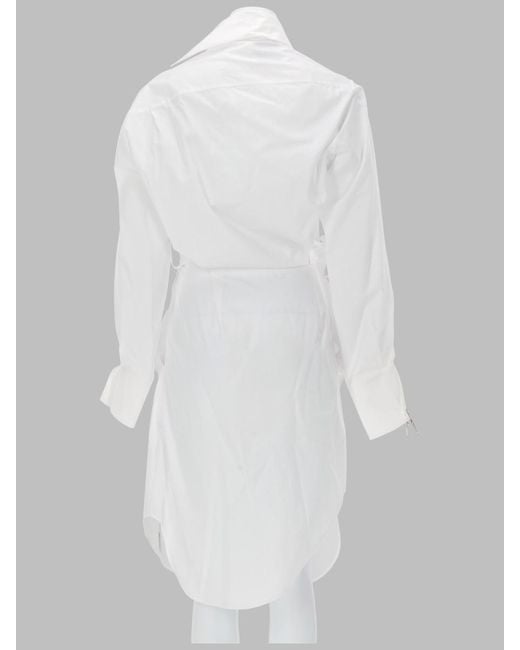Vivienne Westwood White Shirt Dress Drunken Cotton