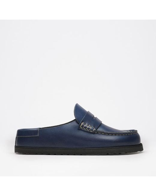Birkenstock Blue Naples Wrapped Midnight (Regular) Sandal for men