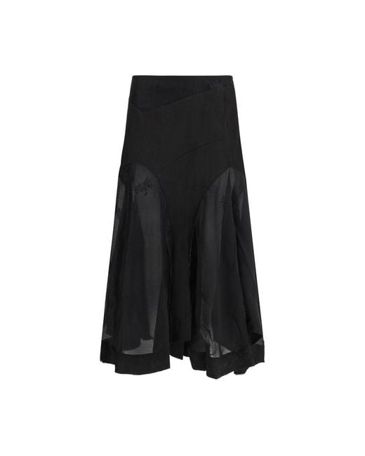 Our Legacy Black Lyocell Long Skirt