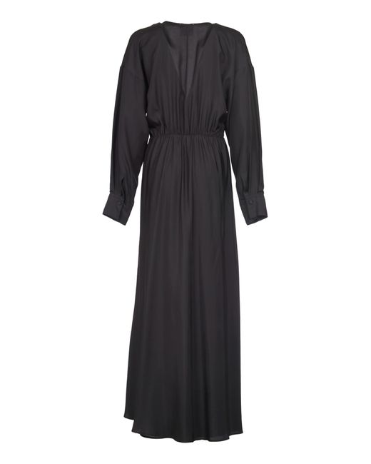 Forte Forte Black Oversized V-Neck Dress