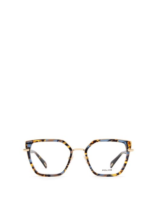 Police Vpld22 Blue Havana Glasses Lyst 1575