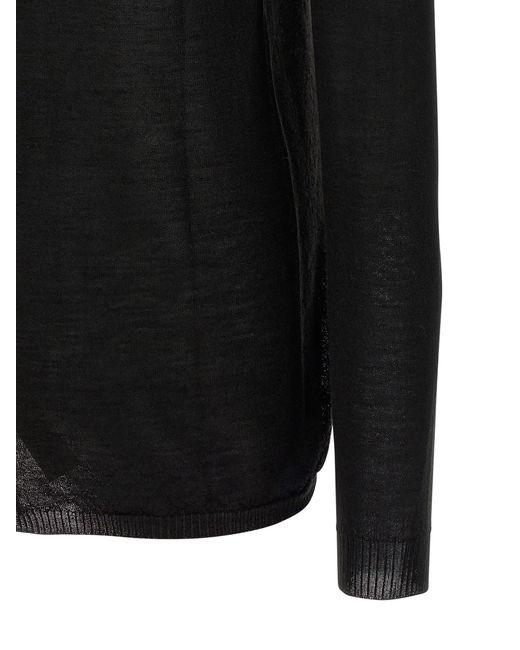 Rick Owens Black Biker Level Sweater for men