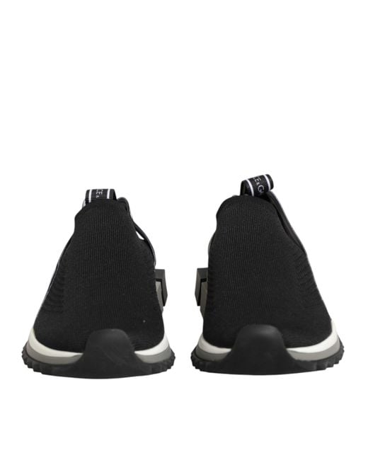 Dolce & Gabbana Black Slip On Sorrento Low Top Sneakers Shoes 05+Pa+Pl+Vi